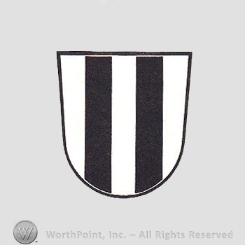 Heraldry: shield, black lines.