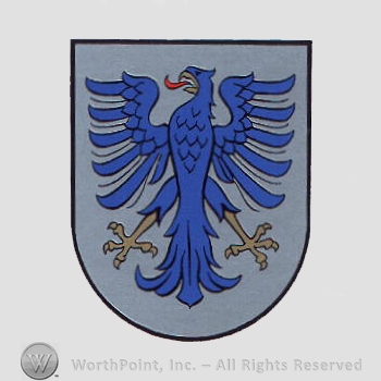 Heraldry: shield, eagle.