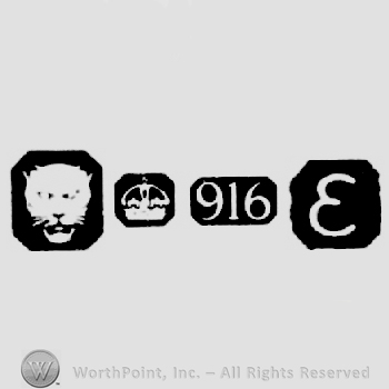 Leopard's Head and Carat Mark Crown +916 and date-letter E