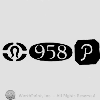 Import Mark and Britannia Standard Mark 958 and date-letter P