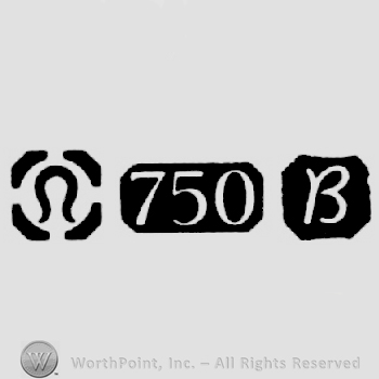 Import Mark and Carat Mark 750 and date-letter B
