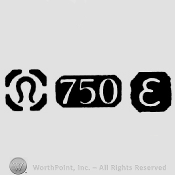 Import Mark and Carat Mark 750 and date-letter E