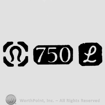 Import Mark and Carat Mark 750 and date-letter L