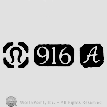 Import Mark and Carat Mark 916 and date-letter A