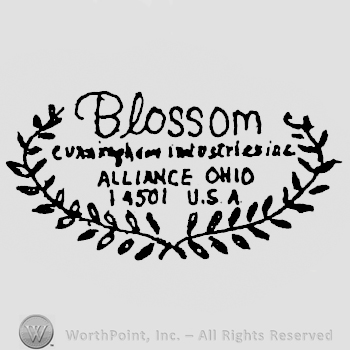 Blossom written above Cunningham Industries Inc. written above Alliance Ohio written above 14501 USA all in a wreath