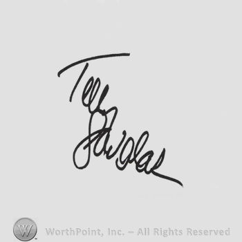 Signature: Telly Savalas.