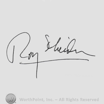 Signature: Roy Scheider.