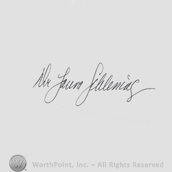 Signature: Laura Schlessinger.