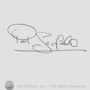 Signature: Paul Scofield.