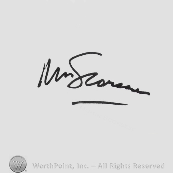 Signature: Martin Scorsese.