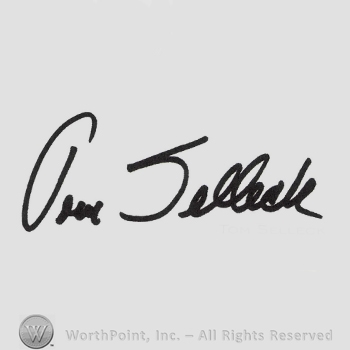 Signature: Tom Selleck.