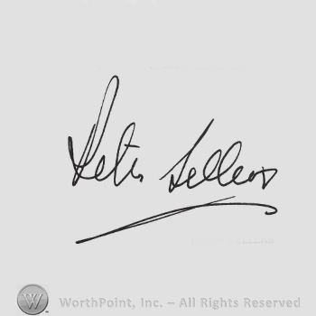 Signature: Peter Sellers.