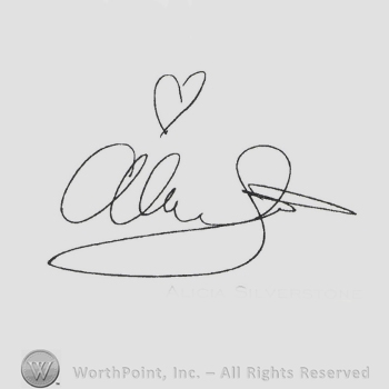 Signature: Alicia Silverstone.