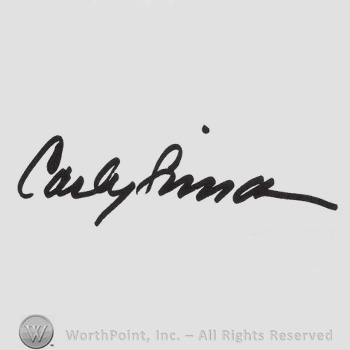 Signature: Carly Simon.