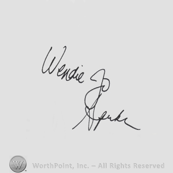 Signature: Wendie Jo Sperber.