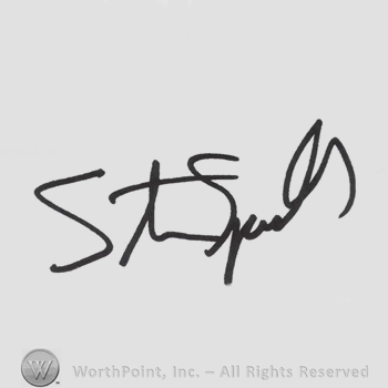 Signature: Steven Spielberg.