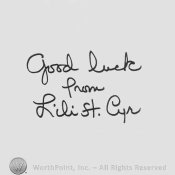Signature: Lili St. Cyr.