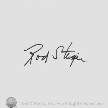 Signature: Rod Steiger.