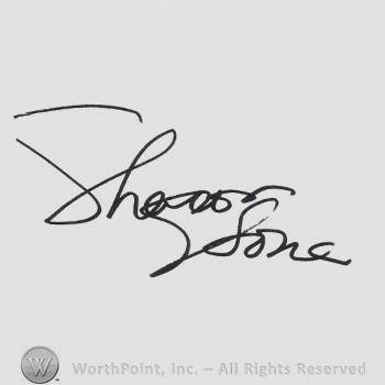Signature: Sharon Stone.