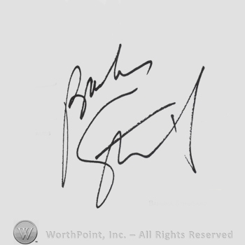 Signature: Barbra Streisand.