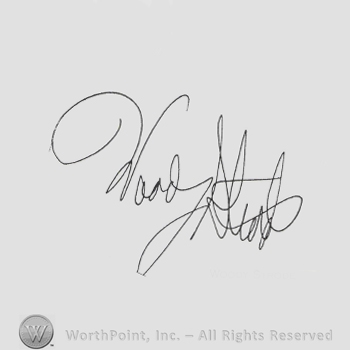 Signature: Woody Strode.