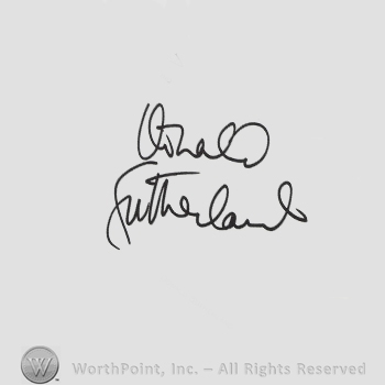 Signature: Donald Sutherland.