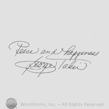 Signature: George Takei.