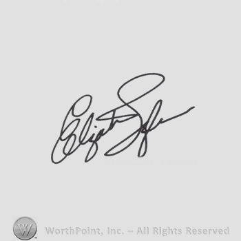 Signature: Elizabeth Taylor.