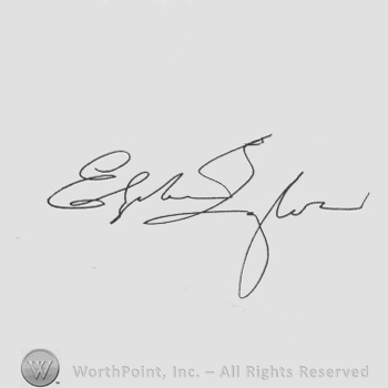 Signature: Elizabeth Taylor.