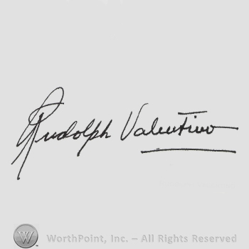 Signature: Rudolph Valentino.