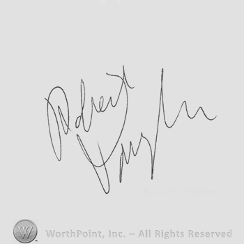 Signature: Robert Vaughn.