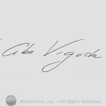 Signature: Abe Vigoda.