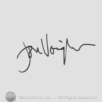 Signature: Jon Voight.