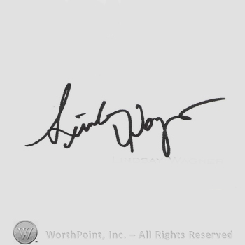 Signature: Lindsay Wagner.