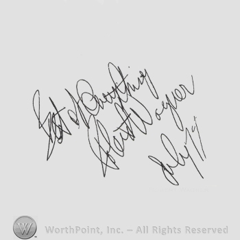 Signature: Robert Wagner.