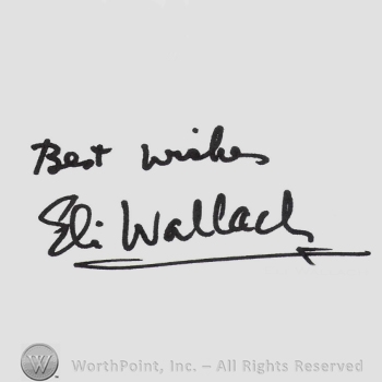 Signature: Eli Wallach.