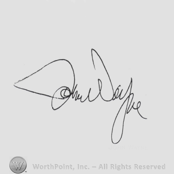 Signature: John Wayne.