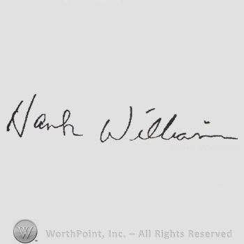 Signature: Hank Williams.