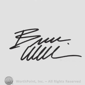 Signature: Bruce Willis.