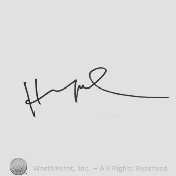 Signature: Henry Winkler.