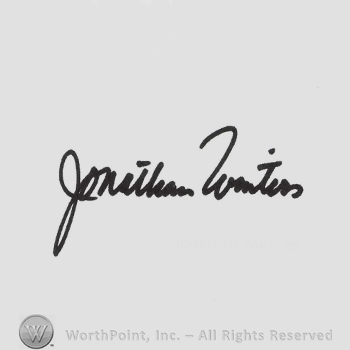 Signature: Jonathan Winters.