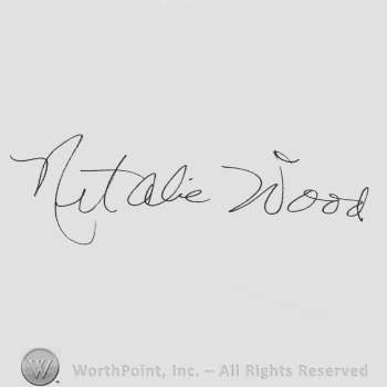 Signature: Natalie Wood.