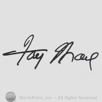Signature: Fay Wray.