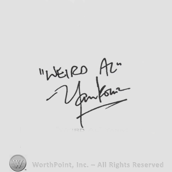 Signature: "Weird Al" Yankovic.