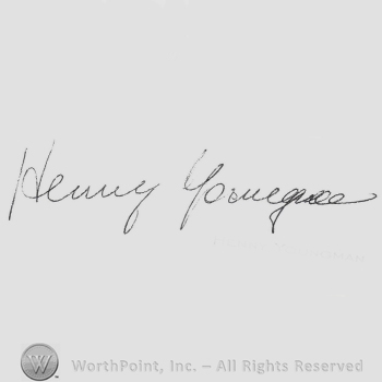 Signature: Henny Youngman.