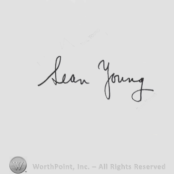 Signature: Sean Young.