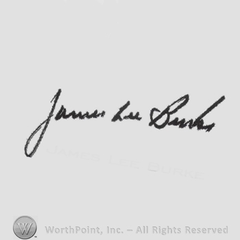 Signature: James Lee Burke.