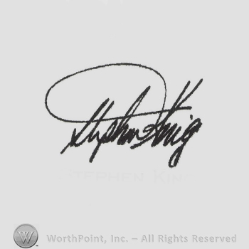 Signature: Stephen King.