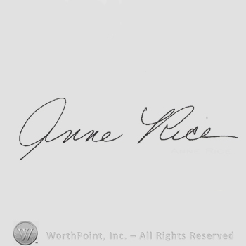 Signature: Anne Rice.