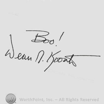 Signature: Dean Koontz.